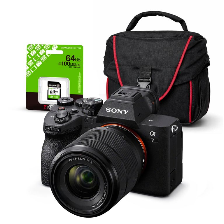 Cámara Alpha a7 IV Full Frame Mirrorless + Lente 28-70mm II + Kit Básico