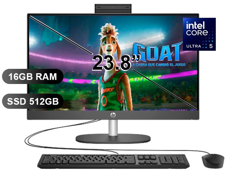 AIO ProONE 240 G10 ULTRA5-125U, 16GB RAM, 512GB SSD, SIN WINDOWS, 23.8" (CQ1V5LT)