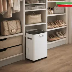 Alfano - Deshumedecedor Cobertura 20 m² 17 Litros x día 190W Deshumidificador Q17