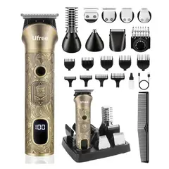 GENERICO - Afeitadora de Barba Multifuncional para Hombre, Recargable Inalámbrica 7 en 1