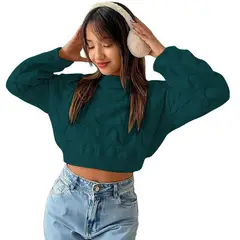 GENERICO - Chompa Mujer Hilo Clasico 359G-23 Color Verde