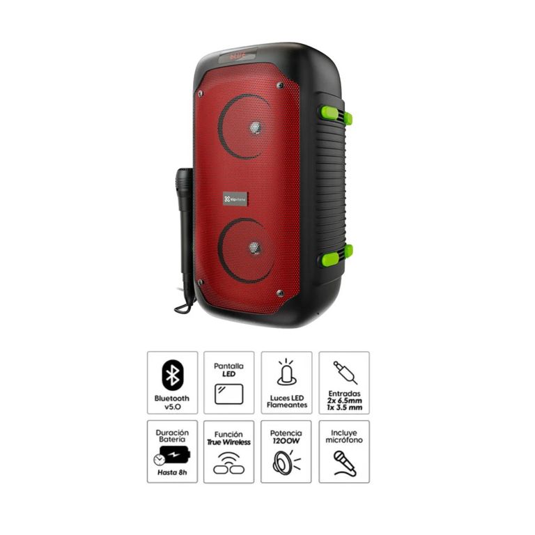 Parlante Boomfire Kls-100 1200W Con Micrófono
