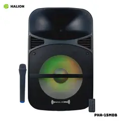 HALION - PARLANTE ACTIVO 1000W 1 MICROFONO BATERIA - PHA-15MDB