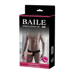 BAILE - Funda Miembro Extensora + Arnés Jessica Consolador Suave 15,5 cm Ø 4 cm