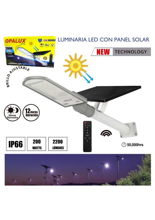 LUMINARIA LED CON PANEL SOLAR PARA POSTES PASTORAL