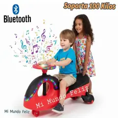 BABY HAPPY - Twiscar para Niños Montable con Luces Musical Rojo