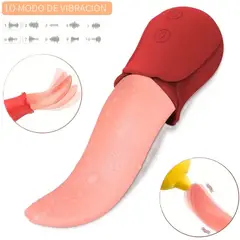 GENERICO - Vibrador Consolador Succión y Vibración 10 Modos Recargable USB Estimulación PuntoG
