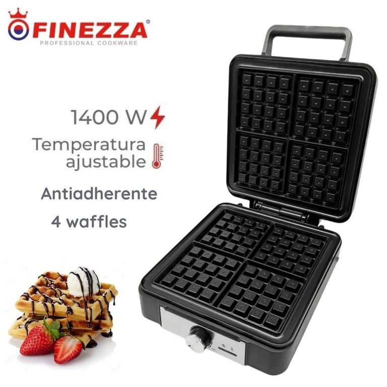 Waflera para 4 FZ-812WF Regulador de Temperatura Antiadherente