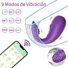 GENERICO - Consolador Vibrador Inalámbrico Control App Estimulación Punto G y C Recargable USB