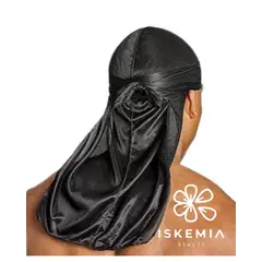 GENERICO - Gorro Durag de Satín para rizos, rastas y trenzas africanas en NEGRO