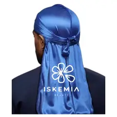 GENERICO - Gorro Durag de Satín para rizos, rastas y trenzas africanas en AZUL