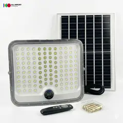 OEM - REFLECTOR SOLAR LED 500W RECARGABLE IP65 CON CONTROL REMOTO, PANEL MONOCRISTALINO, HASTA 250M²