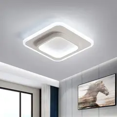 HOME NEAT - Lámpara de techo LED acrílica cuadrada 24cm - Blanco
