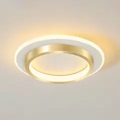 HOME NEAT - Lámparas de techo LED acrílica Redonda moderno 24cm 3 colores - Dorado