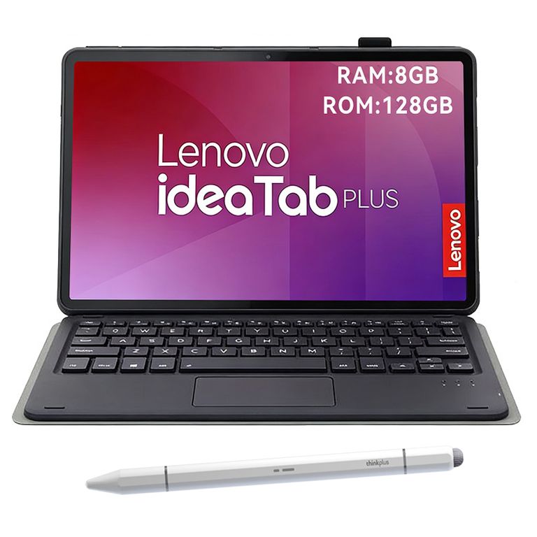 Tablet Idea Tab Plus 8GB+128GB WiFi 12.1 Plata+Teclado Negro+Lápiz táctil