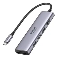 UGREEN - Hub USB-C 6 en 1 HDMI 4K 30Hz 3 USB 3.0 SD TF Laptop CM511