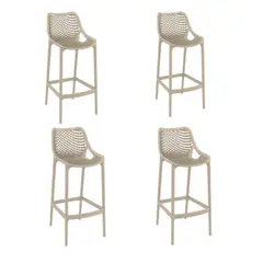 GENERICO - PACK de 4 Bancos Bar Modelo Nápoles BEIGE