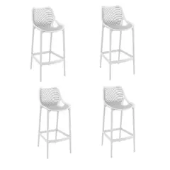 GENERICO - PACK de 4 Bancos Bar Modelo Nápoles blanco