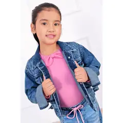 KIDS MASHMELO - Casaca Jean con Pedrería para niñas