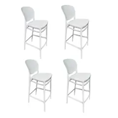 GENERICO - Pack de 4 Banco Bar Modelo BOSTON BLANCO