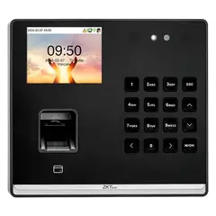 ZKTECO - Control de Acceso y Asistencia SenseFace-M2F-LR, Rostro Huella y Tarjeta, Negro