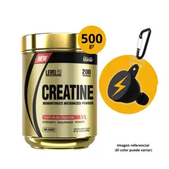 Level Pro - CREATINA DE 500gr Y PORTASUPLEMENTO - CREATINA MONOHIDRATADA Y MICRONIZADA