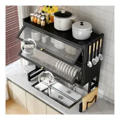 GENERICO - Escurridor de platos tres niveles con tapa