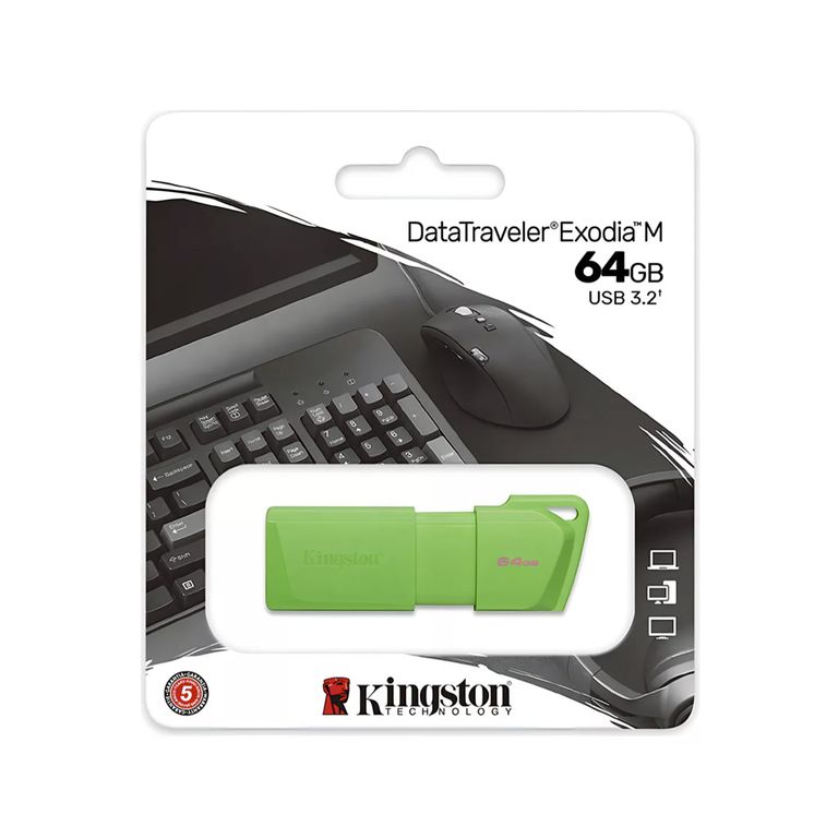 MEMORIA USB DATATRAVELER EXODIA M 64GB USB P-N KC-U2L64-7LG