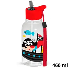 HEREVIN - Tomatodo 460 ML Diseño Pirata Con Cañita Y Cuerda
