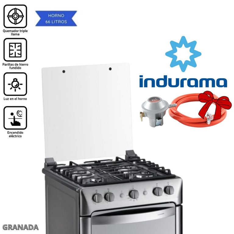 COCINA 4 HORNILLAS COLOR GRIS MOD GRANADA