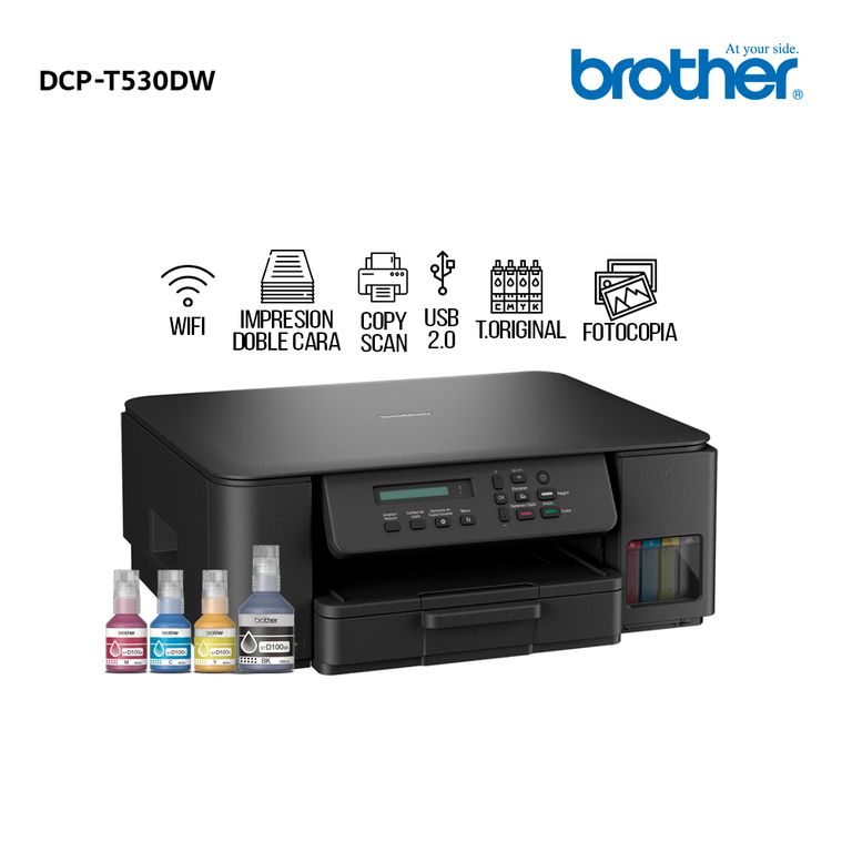 Impresora Multifuncional DCP-T530DW InkBenefit Tank WiFi Dúplex 3 en 1