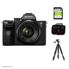 SONY - Cámara Alpha 7 III Mirrorless + Lente 28-70mm II + Kit Deluxe