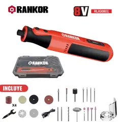 RANKOR - Esmeril inalámbrico de 8V RLIG0801