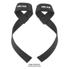 MKAS - STRAPS COLOR NEGRO - RESISTENTES PARA ENTRENAMIENTO DE FUERZA