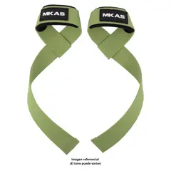 MKAS - STRAPS COLOR VERDE AHUMADO - RESISTENTES PARA ENTRENAMIENTO DE FUERZA