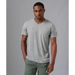 MBO - Polo Algodón Básico Cuello V Melange Hombre