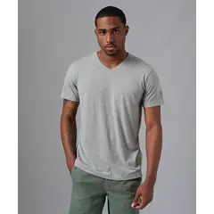 Mbo - Polo Básico Algodón Cuello V Melange Hombre