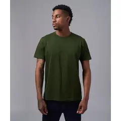 Mbo - Polo Algodón Básico Cuello Redondo Verde Militar Hombre