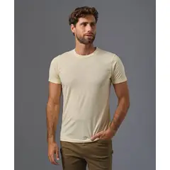 MBO - Polo Algodón Básico Cuello Redondo Vainilla Hombre