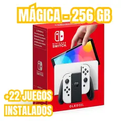NINTENDO - Switch Oled MÁGICA 256 Gb - 22 juegos instalados