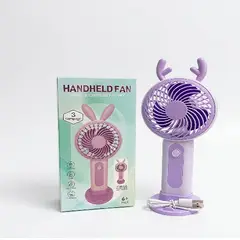 GENERICO - Ventilador de mano portátil recargable con 2 velocidades