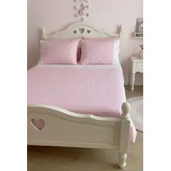 GENERICO - Juego de Sábanas Kids Algodón Pima Estrellas Rosadas - Fabitex