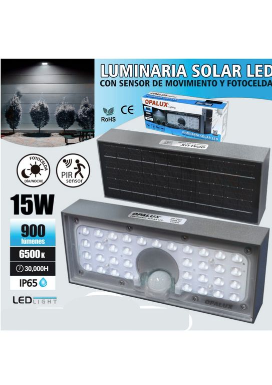 APLIQUE LUMINARIA SOLAR DE PARED