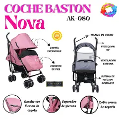 HI BABY - COCHE BASTON LUJO CON PROTECTOR UV NOVA
