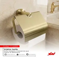 XM - Porta Papel MOD 7116200G acero dorado