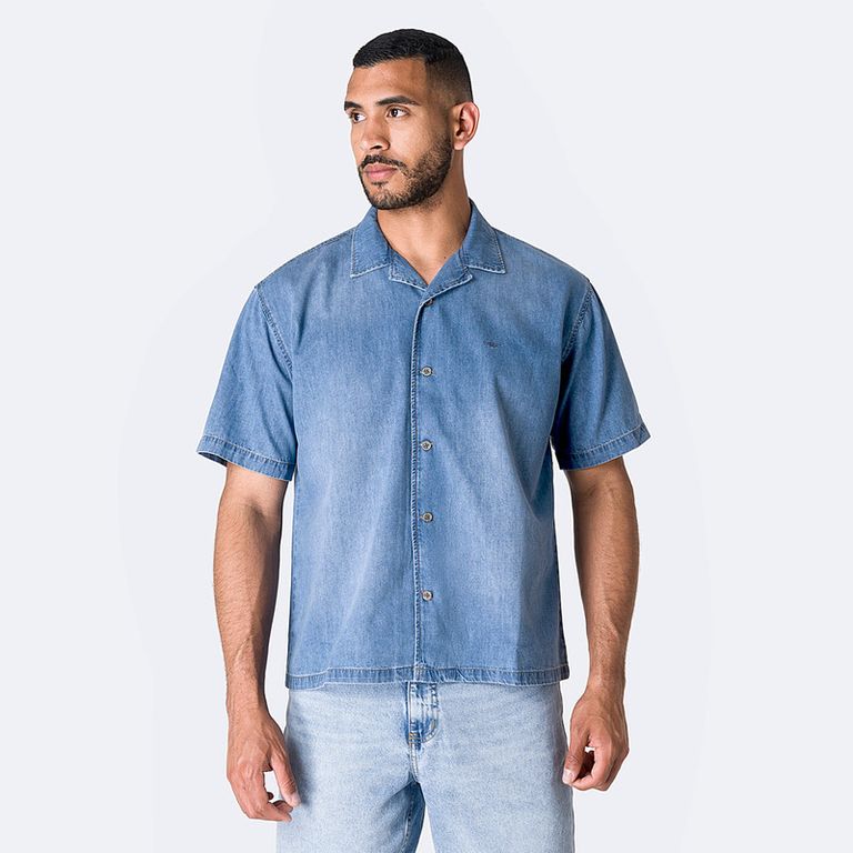 Camisa Moda Sergiu Denim Hombre