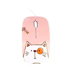 HALION - MOUSE GATITO BLANCO 1600DPI USB COMPATIBLE LAPTOP PN HA-M853