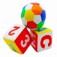 GENERICO - Pack Cubos y Pelota Didáctica Suave para Bebé