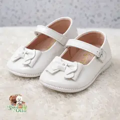 GENERICO - ZAPATITO DE BEBE INFANTIL COLOR BLANCO
