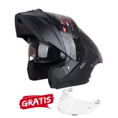 GENERICO - CASCO HOKEN HK3 FF916 NEGRO MATE + VISOR TRANSP GRATIS